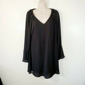 Vo Jeans Womans Small Dress Black Vneck Tunic